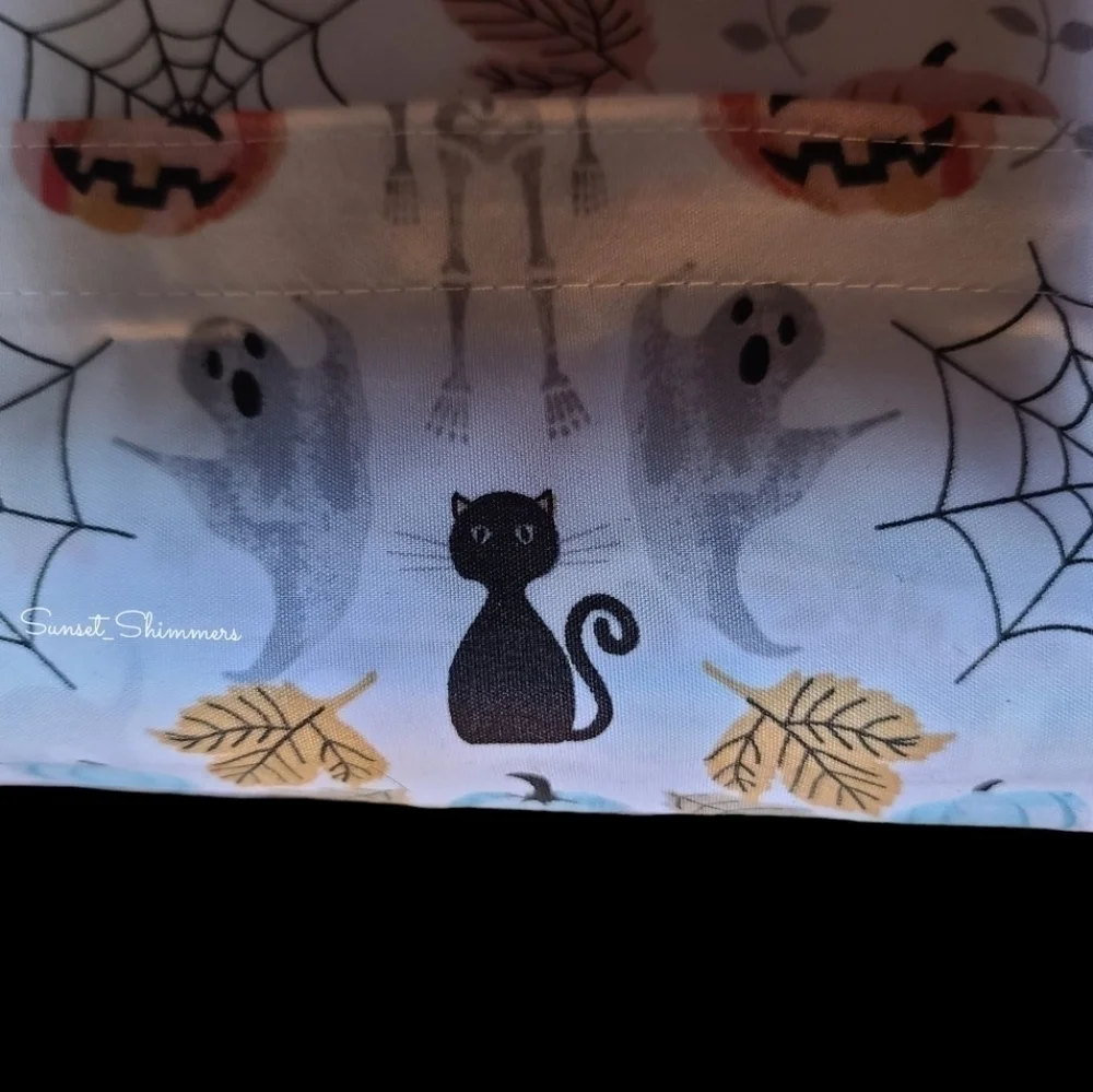 4pc CYNTHIA ROWLEY Pastel Halloween QUEEN Sheet Set Pumpkin Owl Cat Skull Ghost